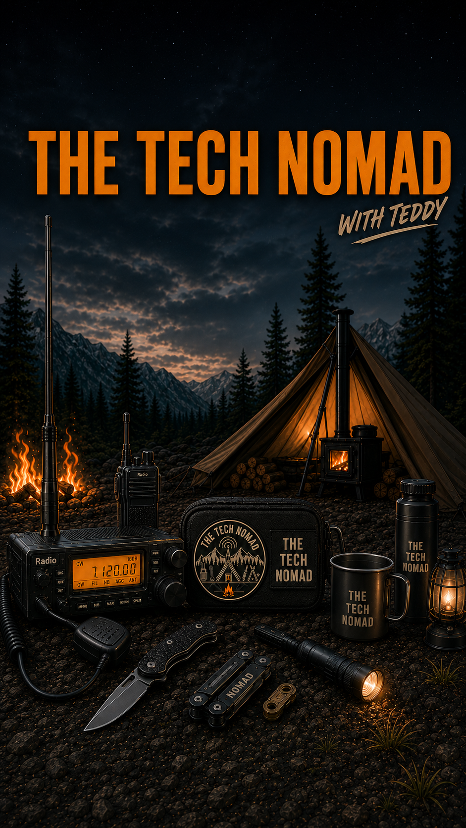 Vertical The Tech Nomad social image for Instagram and mobile promotion